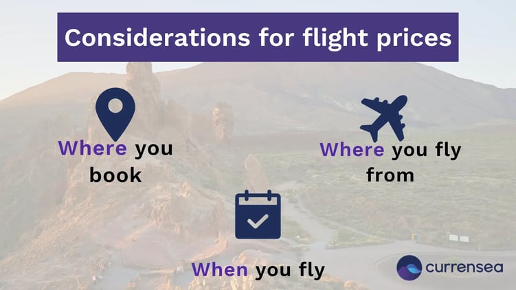 Image of considerations for flight prices
