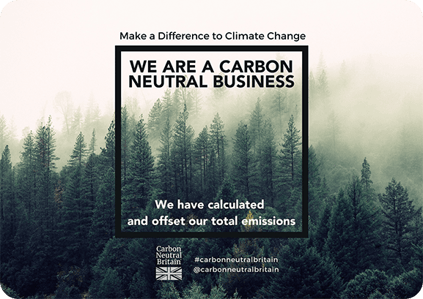 We are a Carbon neutral business