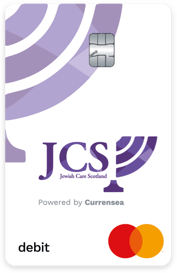 Jewish Care Scotland charity debit card