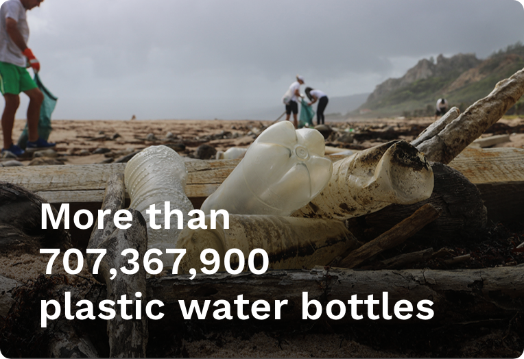 Currensea is working with Plastic Bank to remove ocean bound plastic water bottles